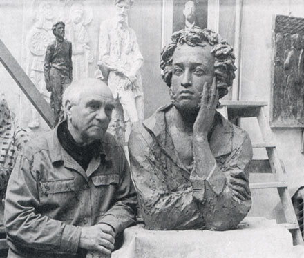 immagine dell'opera con l'artista