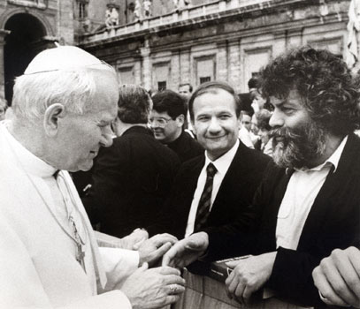 Marek Halter con Papa Giovanni Paolo II