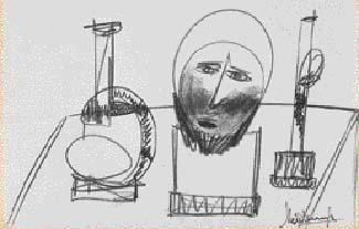 immagine dell'opera con l'artista
